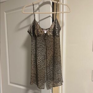 Victoria's Secret Leopard Animal Print Camisole Babydoll | Size Medium